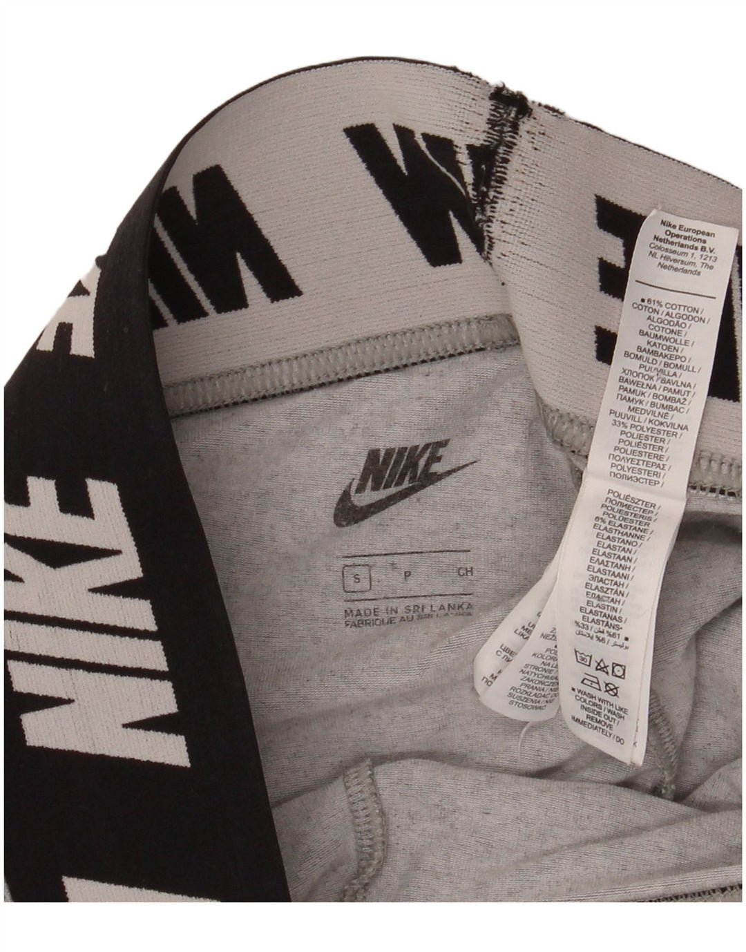 Damskie legginsy Nike Graphic UK 10, małe, szare, bawełniane