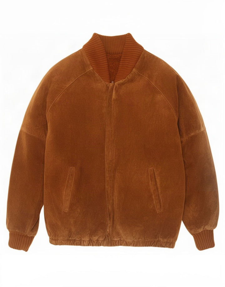 Vintage męska zamszowa kurtka Sherpa IT 54 2XL brązowa