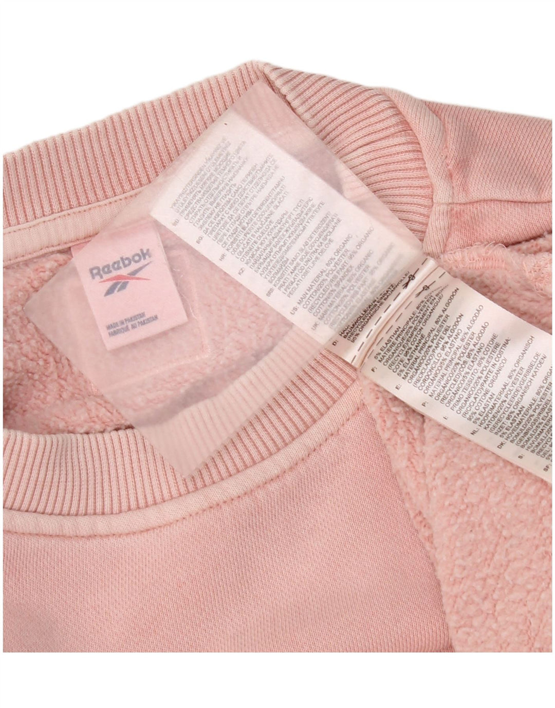 Damska bluza Reebok Crop Oversized Sweter UK 14 Średni Różowy Bawełna