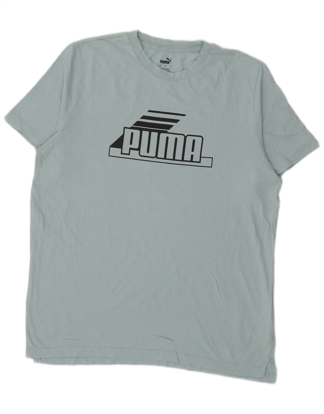 Męski T-shirt Puma z grafiką, duży, turkusowy, bawełniany