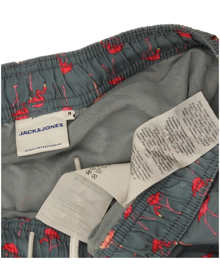 Męskie spodenki kąpielowe Jack & Jones z grafiką, średnioszary poliester
