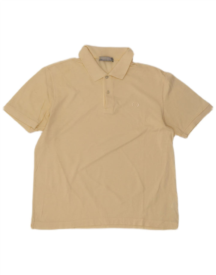 Męska koszulka polo Sergio Tacchini IT 50, średnia żółta bawełna