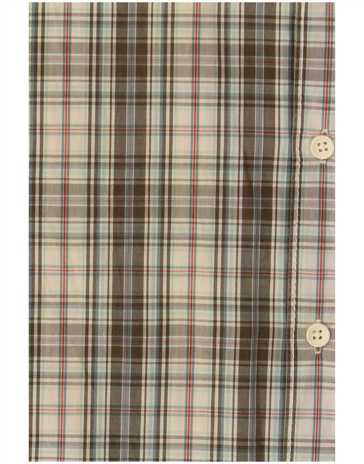 Męska koszula z krótkim rękawem LEVI'S, duża bawełniana krata khaki