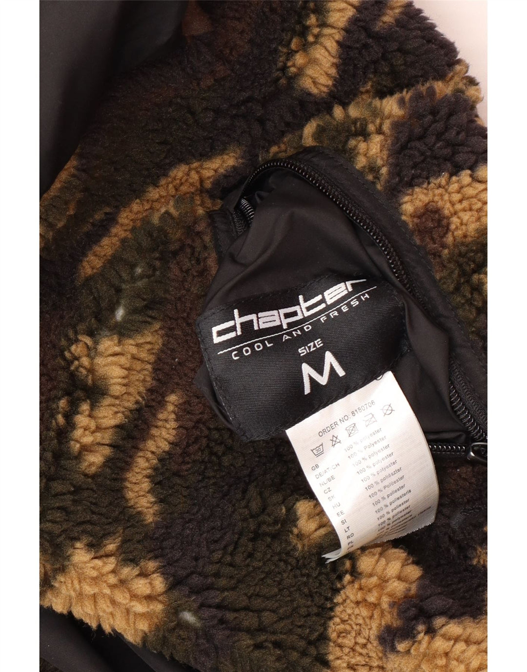 CHAPTER Męska dwustronna kurtka polarowa UK 38, średni kamuflaż khaki