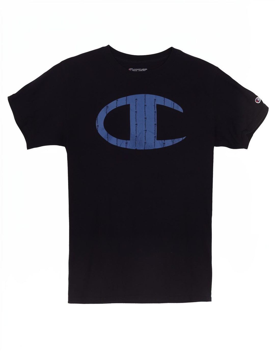 Męski T-shirt Champion z grafiką, mały, czarny, bawełniany