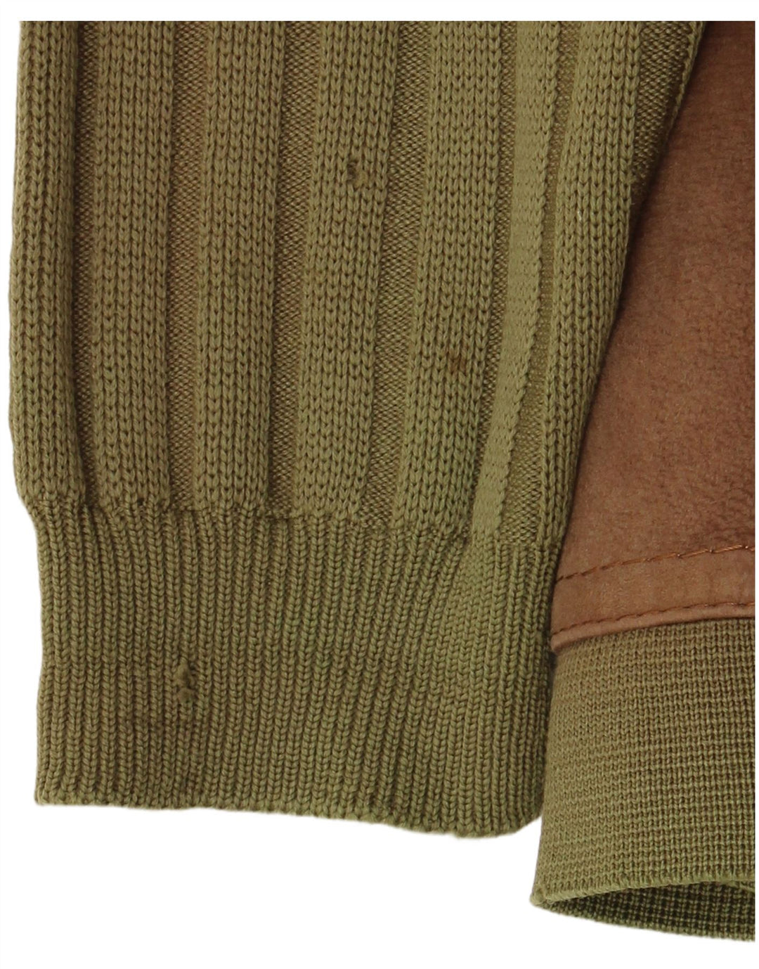 Męska dzianinowa zamszowa kurtka Renna UK 38 Medium Khaki