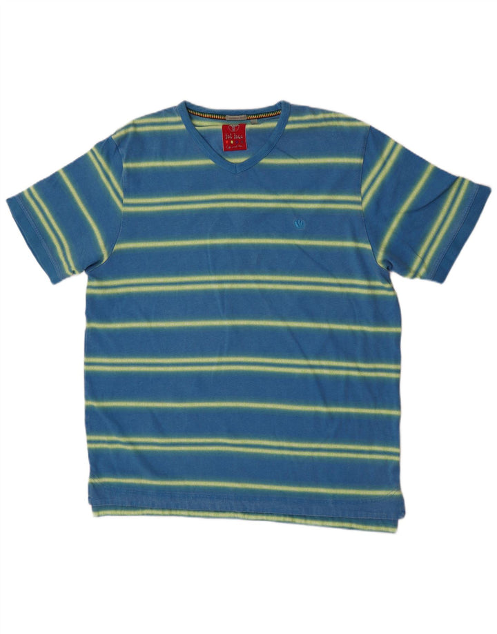 T-shirt męski Fat Face, duży, bawełniany w niebieskie paski
