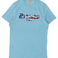 BLAUER Womens Graphic T-Shirt Top UK 14 Large Blue Cotton Vintage Blauer and Second-Hand Blauer from Messina Hembry 