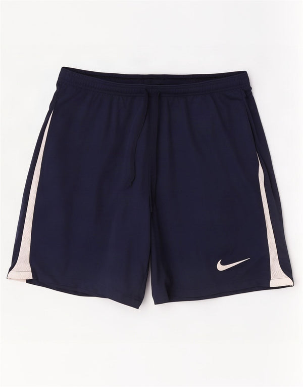 Męskie spodenki sportowe Nike Slim Fit, duży, granatowy, poliestrowy blok kolorów