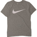 Męski T-shirt z grafiką Nike, mały, szary, bawełniany