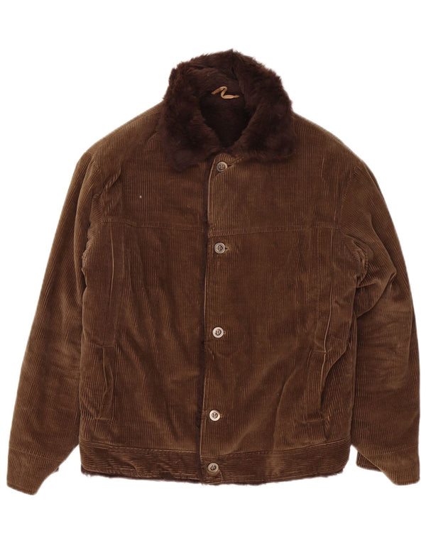 Vintage męska kurtka sztruksowa Sherpa UK 36 Small Brown