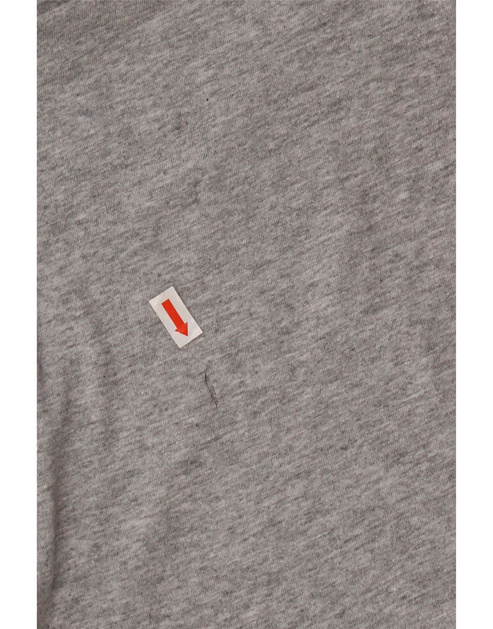 Męski T-shirt z grafiką Nike, mały, szary, z bawełny w cętki