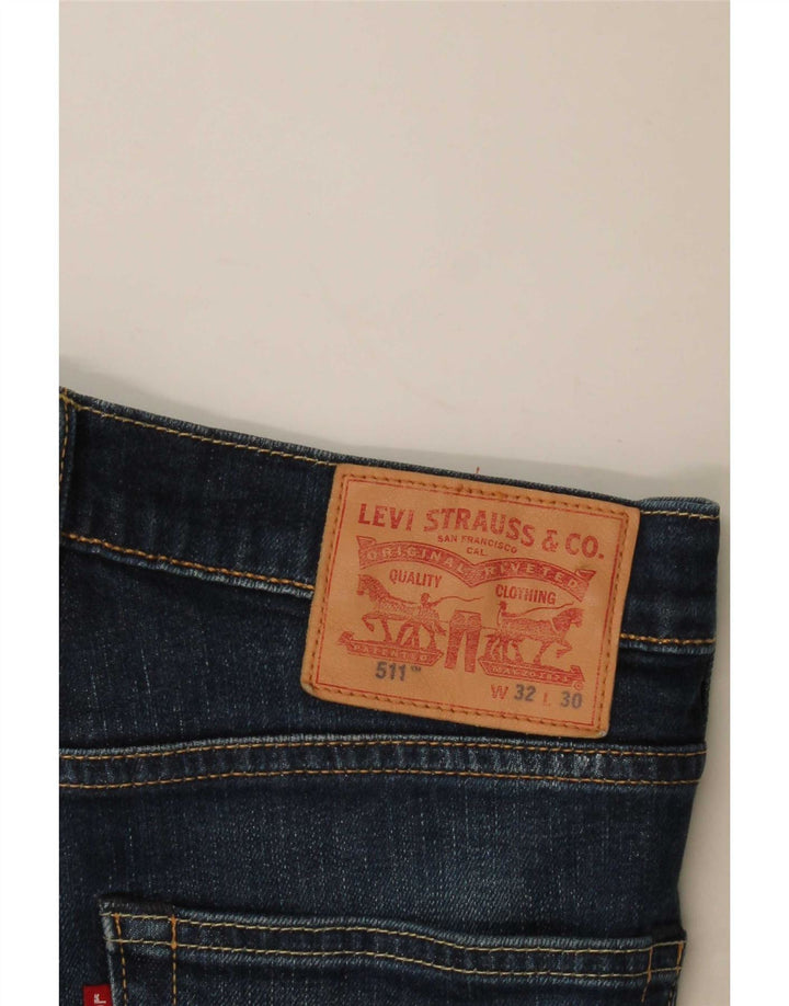 Damskie jeansy Levi's 511 Slim W32 L30 Granatowa bawełna