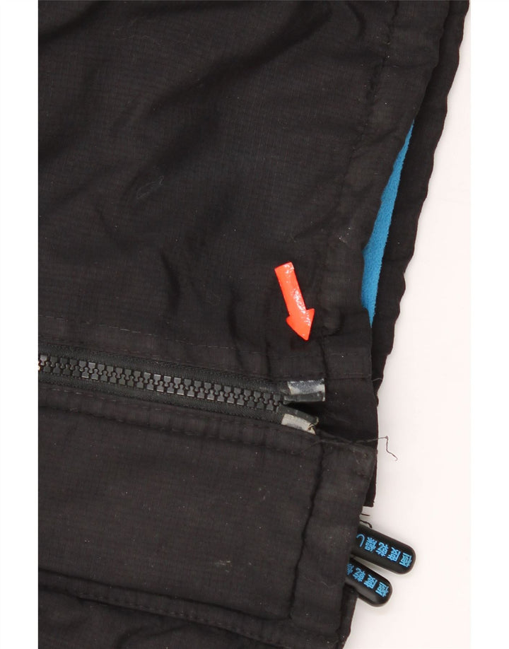 Męska wiatrówka z kapturem Superdry Graphic UK 38 Średni czarny nylon
