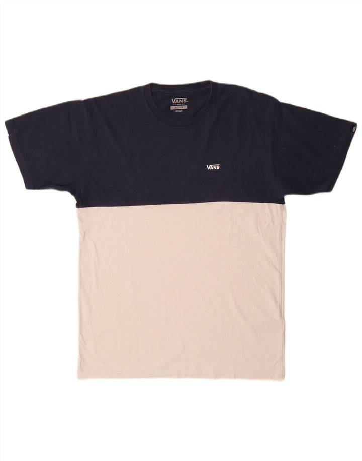 T-shirt męski Vans o klasycznym kroju, bawełniany, w kolorze średniego błękitu