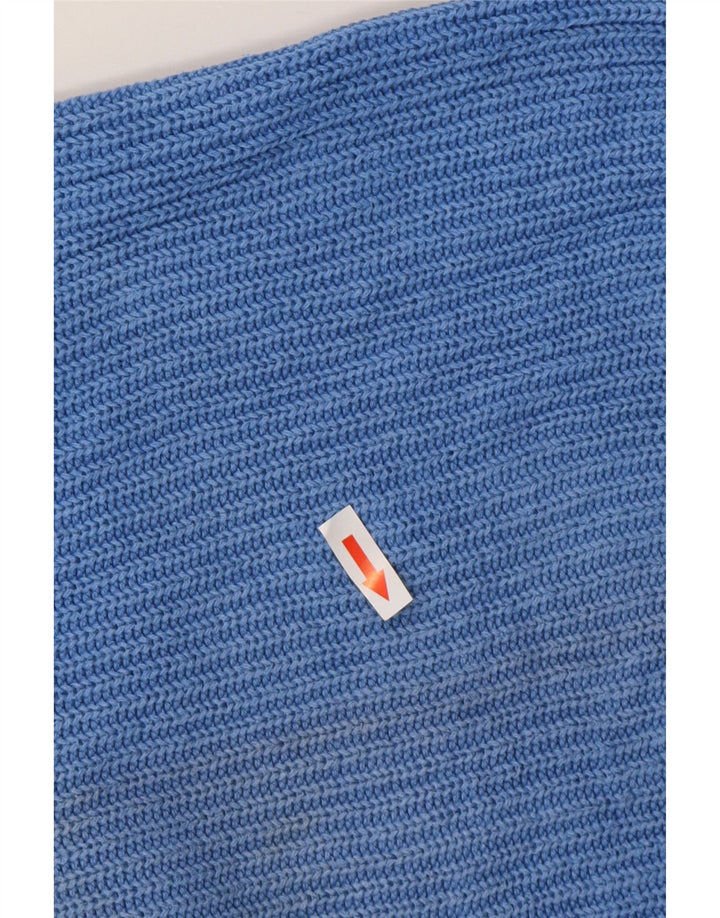 Damski sweter oversize KAPPA z okrągłym dekoltem, UK 18 XL, niebieska bawełna