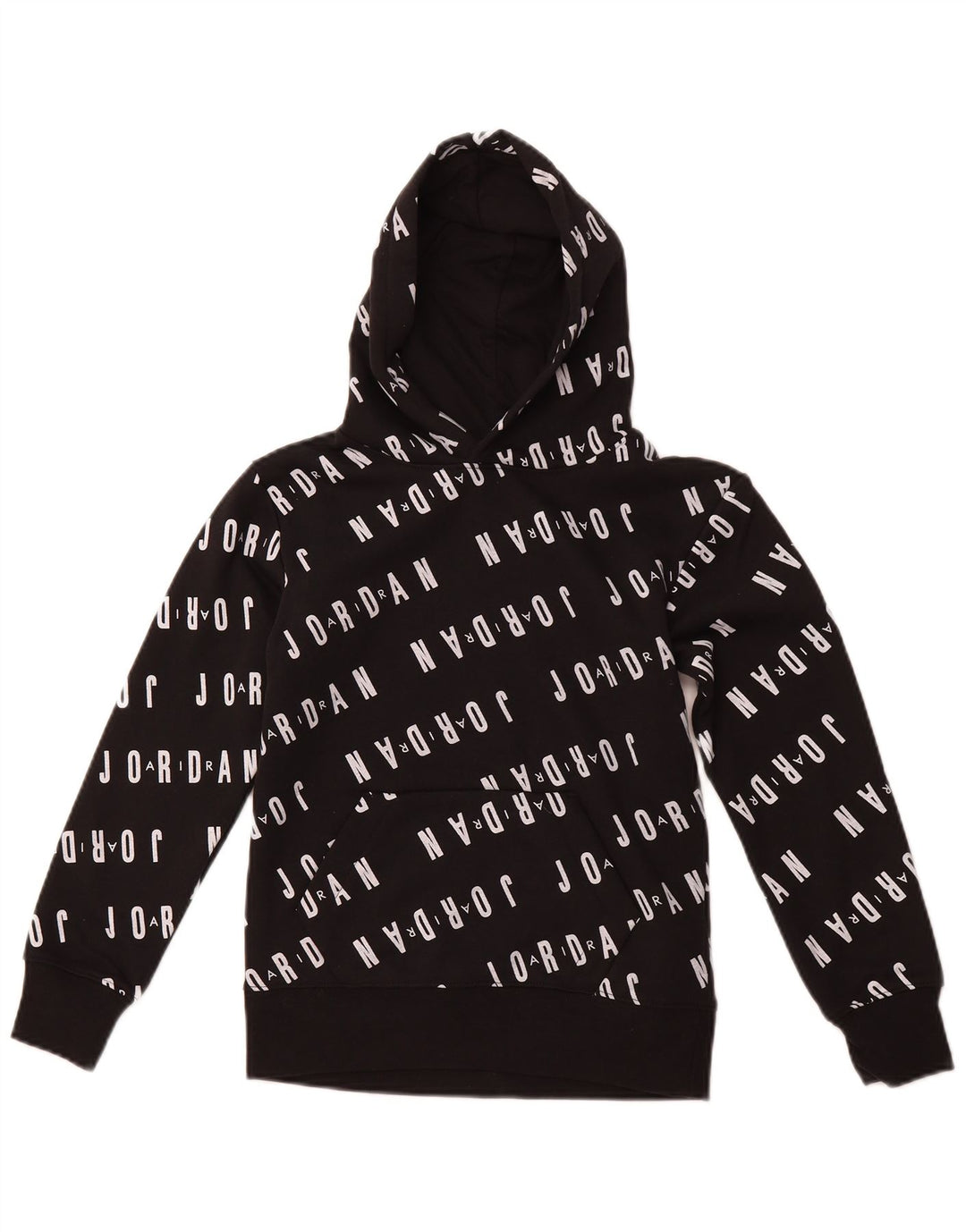 Chłopięcy sweter z kapturem JORDAN z grafiką, 8-9 lat, mały, czarny, bawełniany