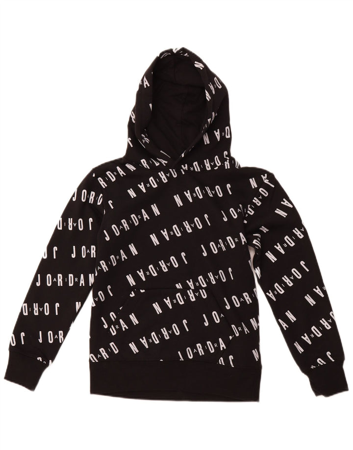 Chłopięcy sweter z kapturem JORDAN z grafiką, 8-9 lat, mały, czarny, bawełniany