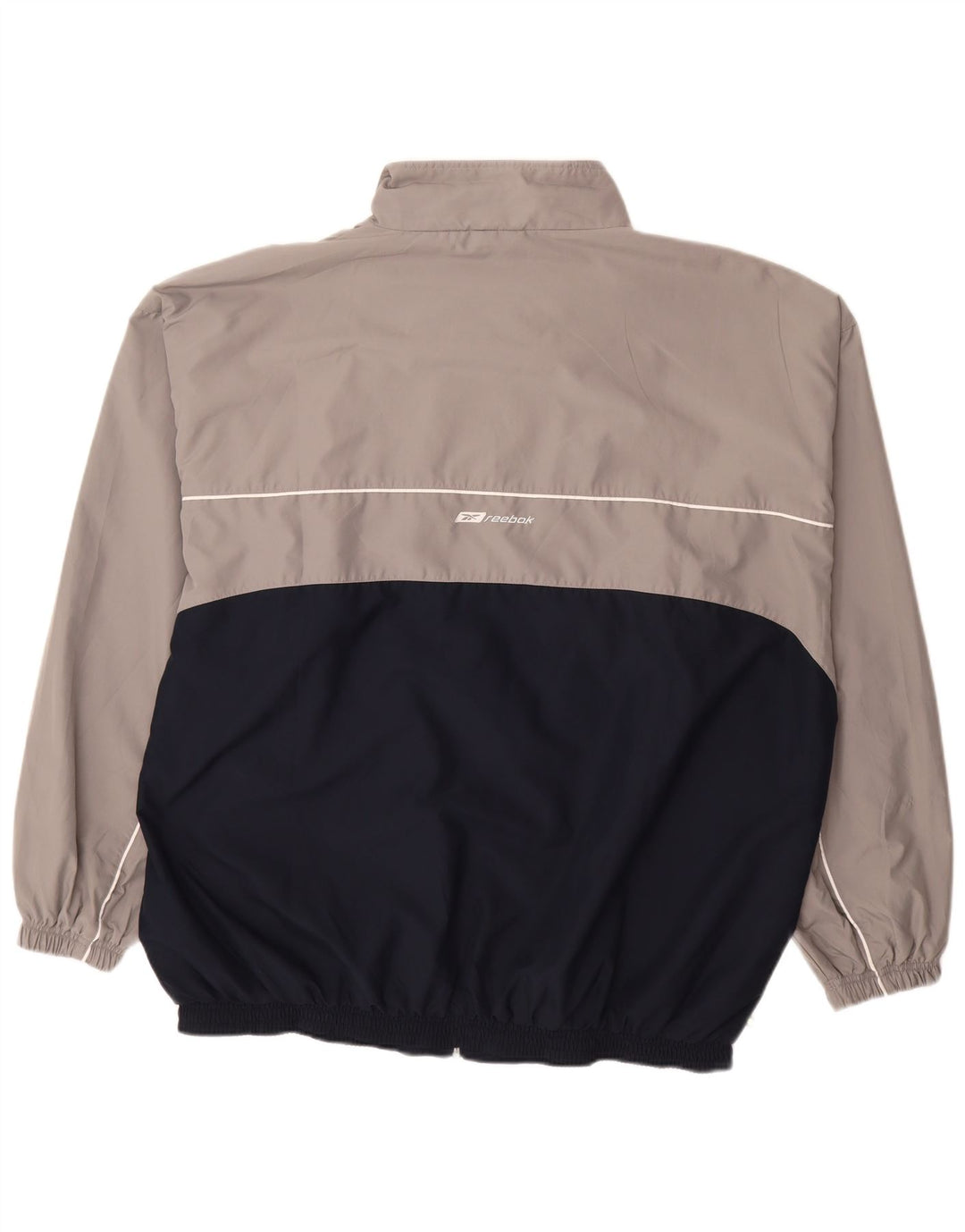 Męska kurtka dresowa REEBOK 2XL Szary poliester z blokami kolorów