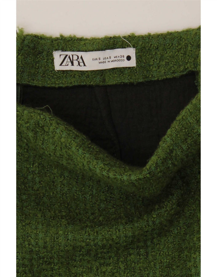 Spódnica mini damska Zara mała W26 zielona