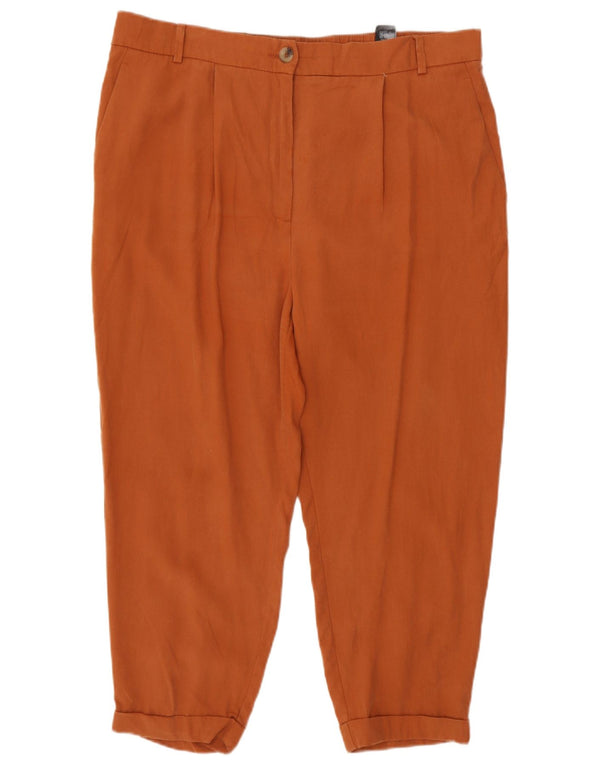 Marks & Spencer Damskie spodnie capri z wysokim stanem UK 16, duże, W36 L23, brązowe