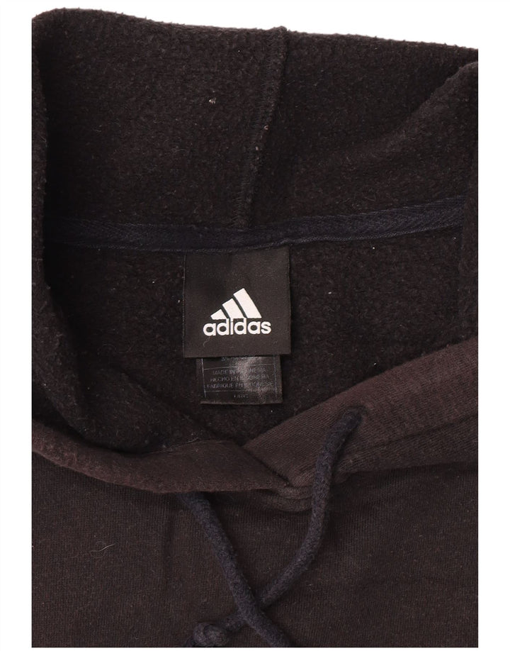 Męski sweter z kapturem ADIDAS z grafiką, duży, czarny, bawełniany