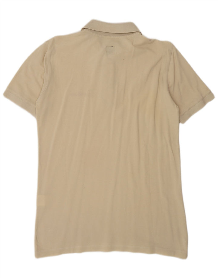 Męska koszulka polo Calvin Klein Jeans, średnio beżowa, bawełniana