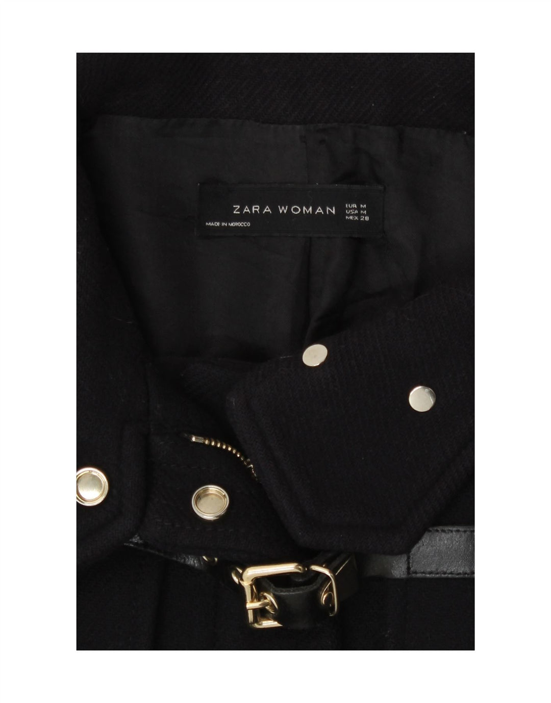 Płaszcz damski Zara Pea Coat UK 14 Średni granatowy wełniany