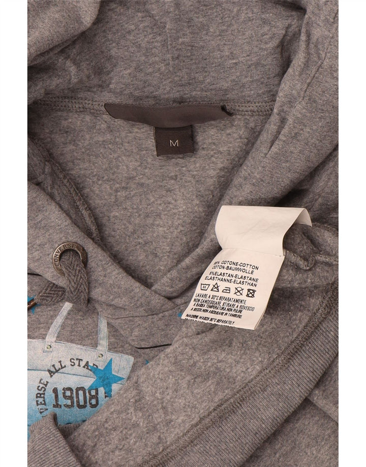 Damska bluza z kapturem Converse Graphic UK 12, średnia szara bawełna