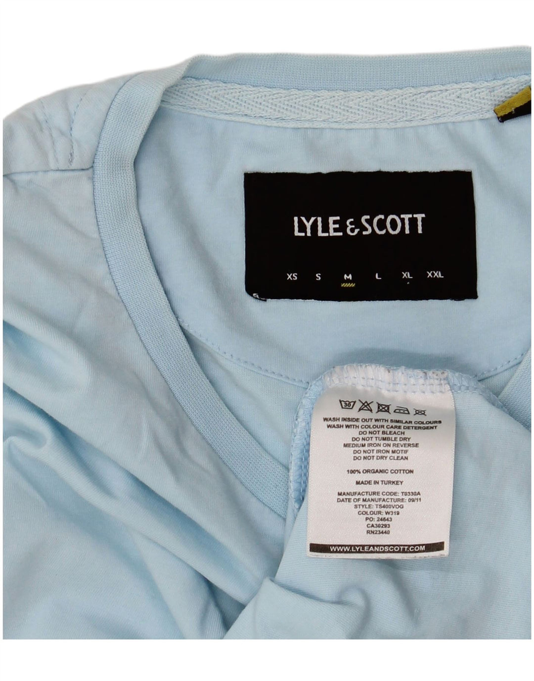 T-shirt męski Lyle & Scott, bawełniany, średni niebieski