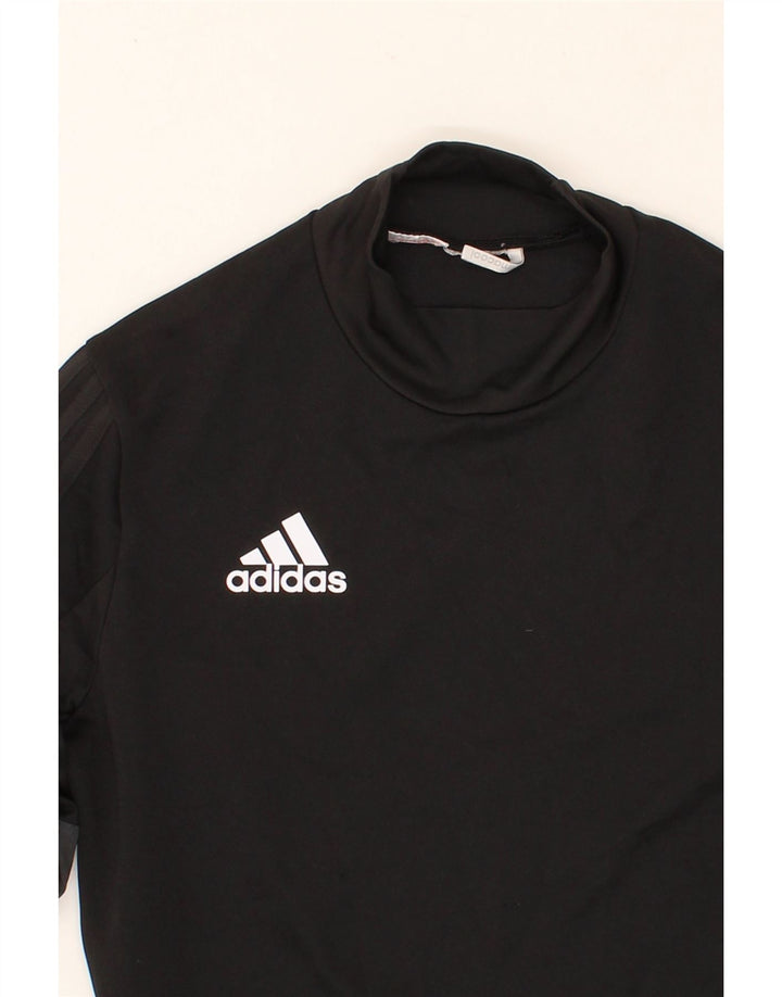 ADIDAS Mens Top Long Sleeve Small Black Vintage Adidas and Second-Hand Adidas from Messina Hembry 