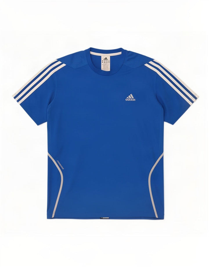 Adidas Męski T-shirt Top Średni Niebieski Poliester