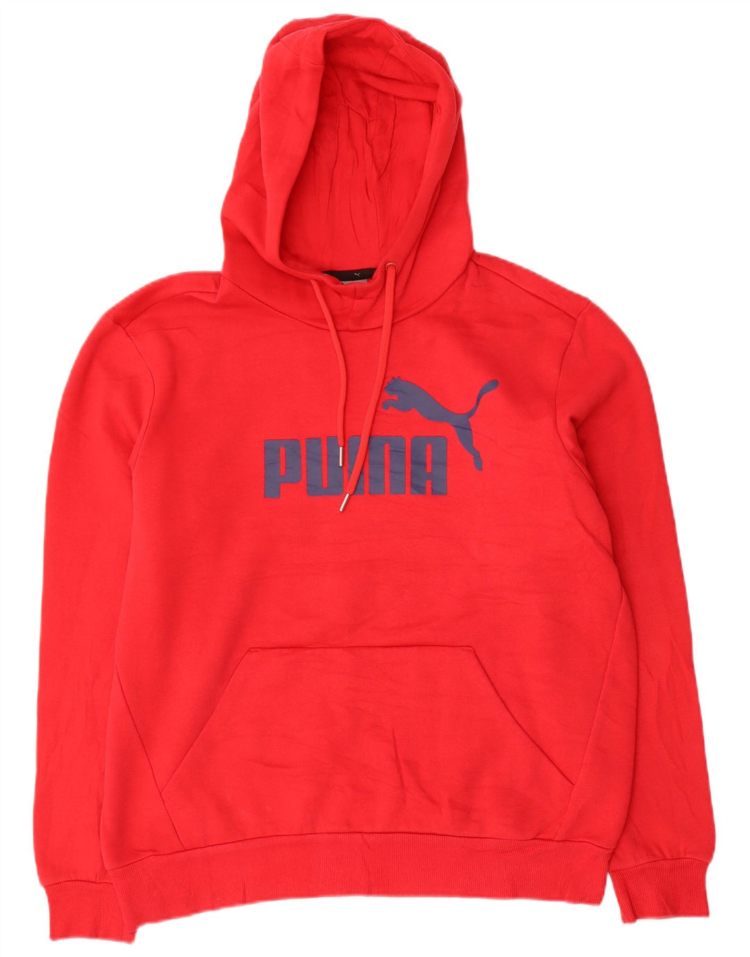 Męski sweter z kapturem Puma z grafiką, średnio czerwony, bawełniany