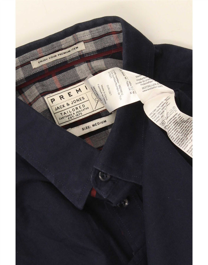 Koszula męska Jack & Jones, średnia, granatowa, bawełniana