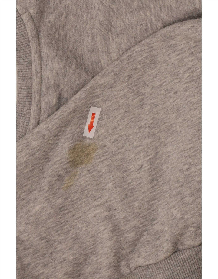 Męska bluza z grafiką Puma, sweter XS, szara, nakrapiana bawełna