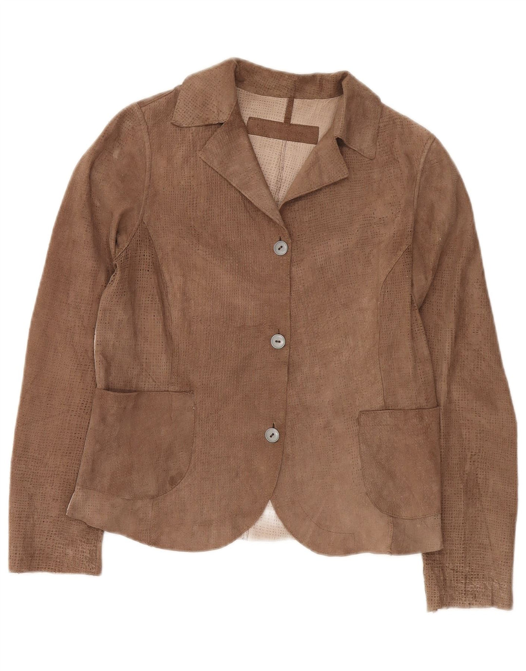 Damska marynarka zapinana na 3 guziki Lavorazione Artigiana IT 42 Średni brąz