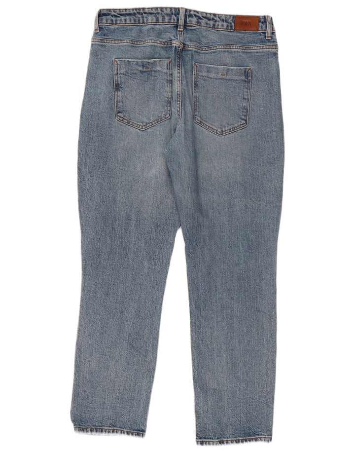 Damskie jeansy ZARA w trudnej sytuacji, EU 40 Medium W30 L27 Niebieskie