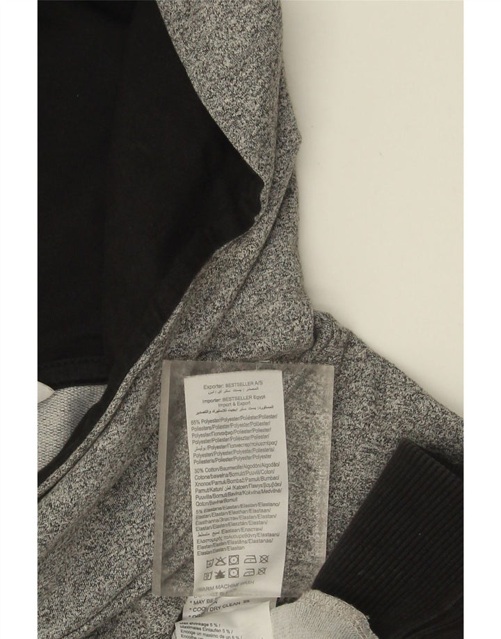 Męski sweter z kapturem Jack & Jones, poliester w kolorze średnioszarym