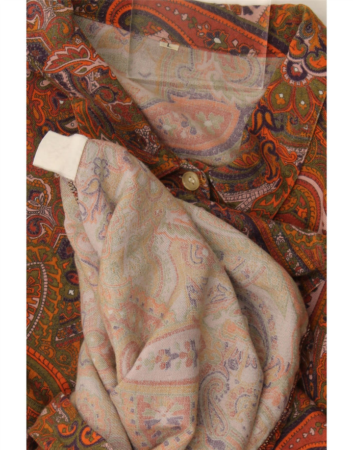 Koszula damska Vintage UK 16, duża, wielokolorowa paisley