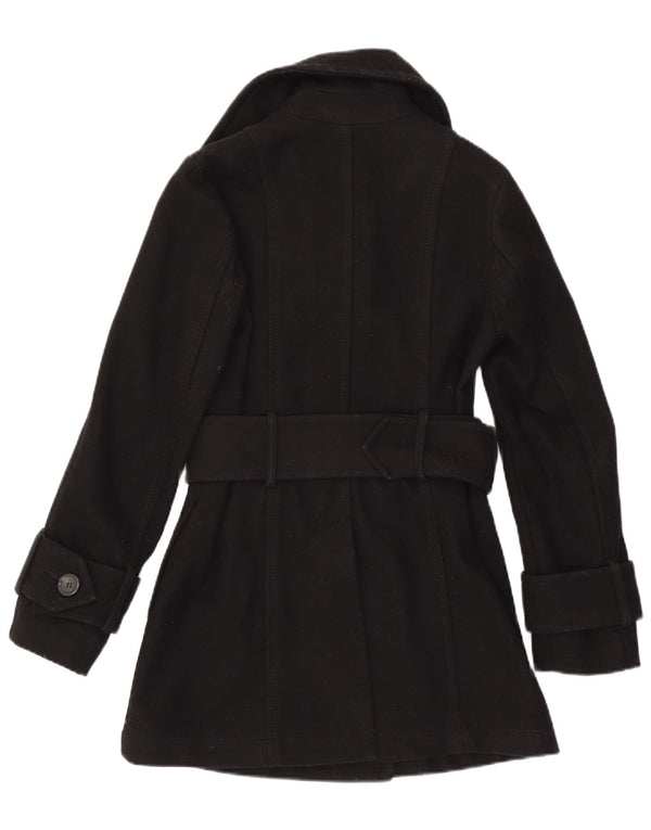 Dwurzędowy płaszcz damski Benetton UK 8 Small Black