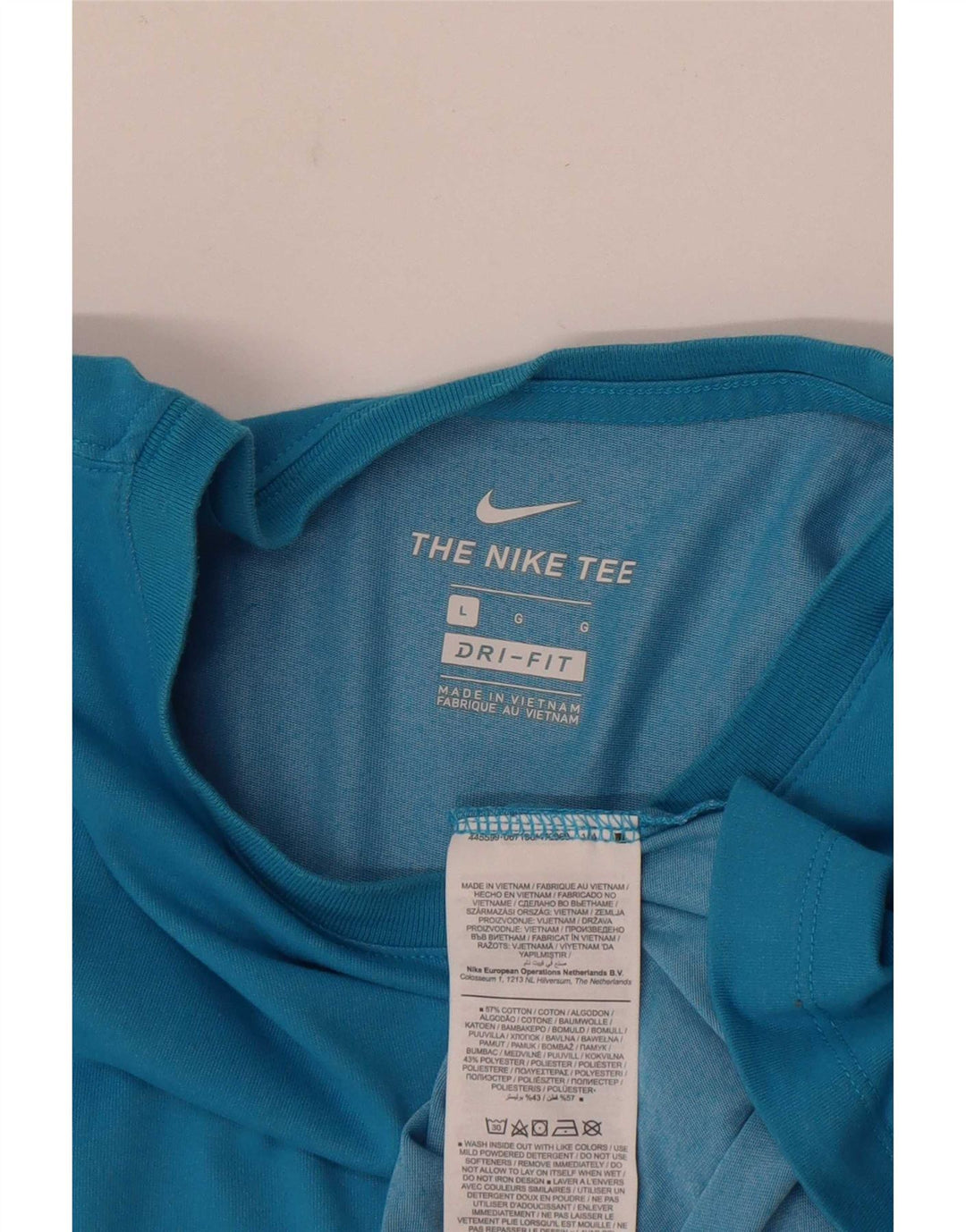 Męski T-shirt Nike Dri Fit, duży, niebieski, bawełniany