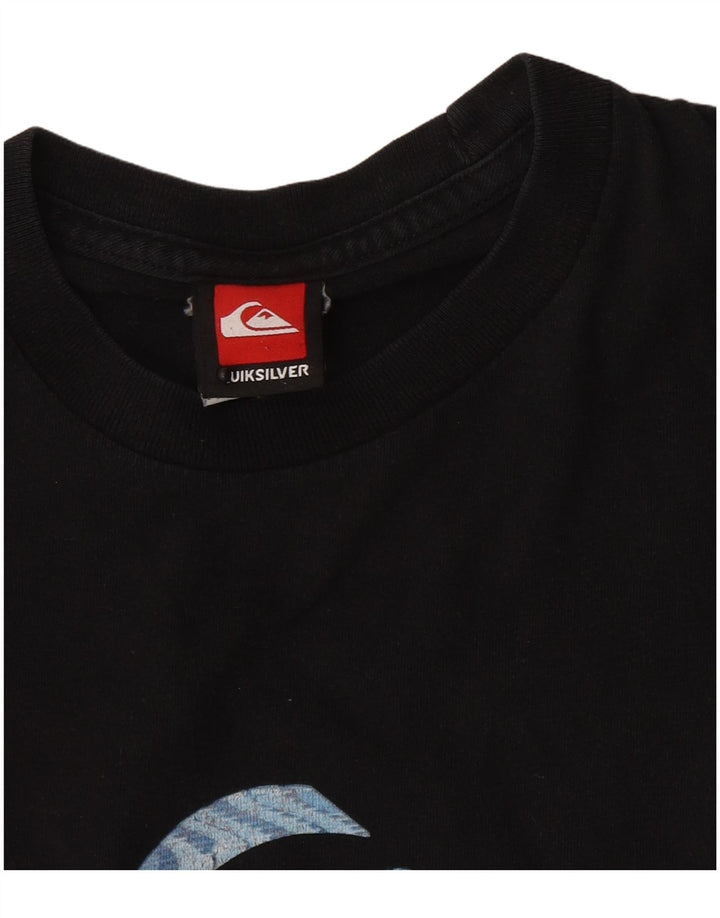 Męska koszulka z grafiką Quiksilver, mała czarna