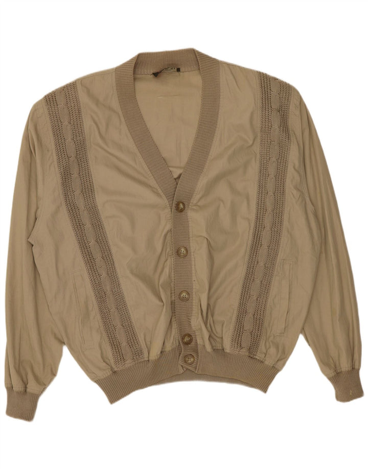 Vintage męska kurtka bomber UK 42 XL beżowa