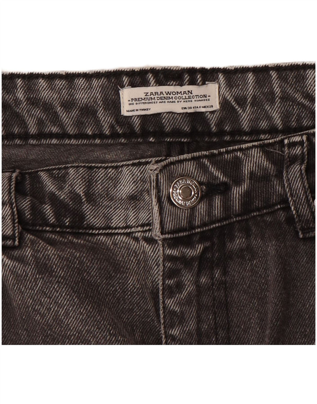 Damskie jeansy zwężane Zara EU 38 Small W28 L26 Szare