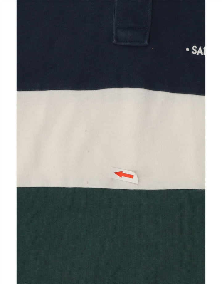 Męska koszulka polo Crew Clothing Średni niebieski, bawełniany blok kolorów