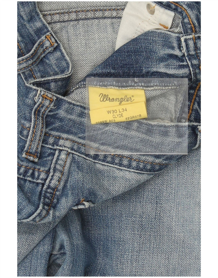 Męskie jeansy WRANGLER Clyde Straight W30 L34 Niebieskie, bawełniane