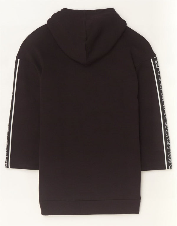 Damski sweter Liu Jo z grafiką, oversize, zapinany na zamek, UK 6 XS, czarny poliamid