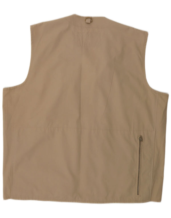 Męska kamizelka użytkowa Vintage UK 42 XL, beżowa, bawełniana