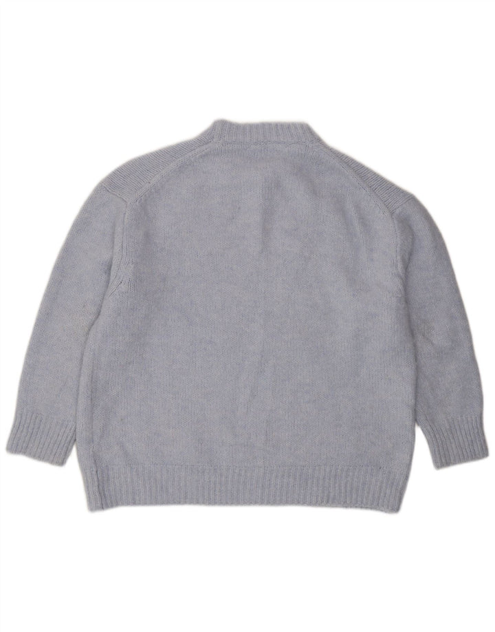 Sweter damski Zara Oversize z okrągłym dekoltem UK 16, duży niebieski