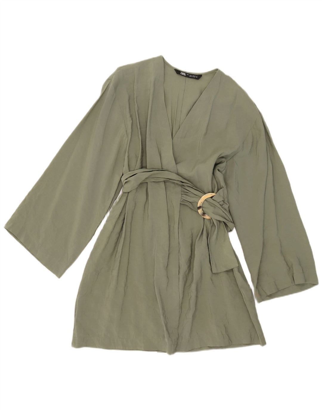 Damska sukienka kopertowa Zara UK 10, mała, khaki, modal